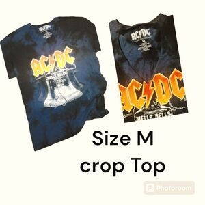 Women's M Crop top Ac/Dc
